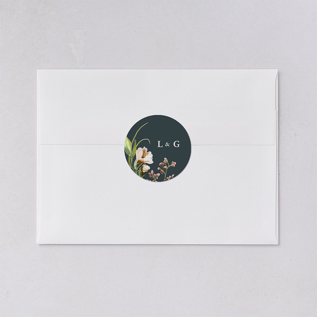 Floral Arch Wedding Stickers Moss Circle