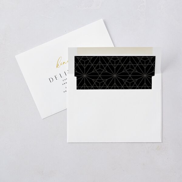 Elegant Grid Wedding Invitations Licorice Signature Blank Standard