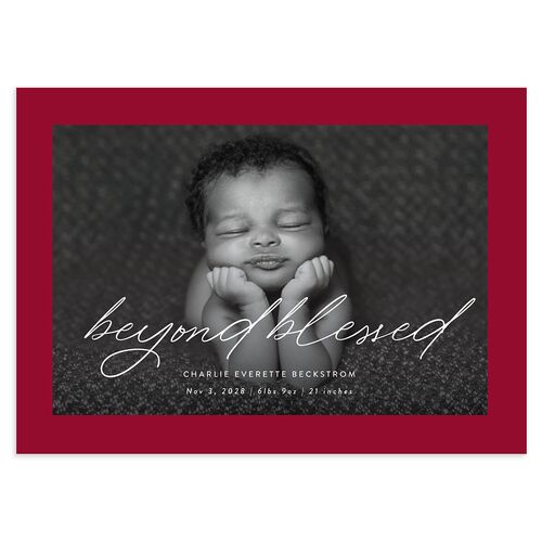 Beyond Blessed Holiday Cards Garnet Signature Blank