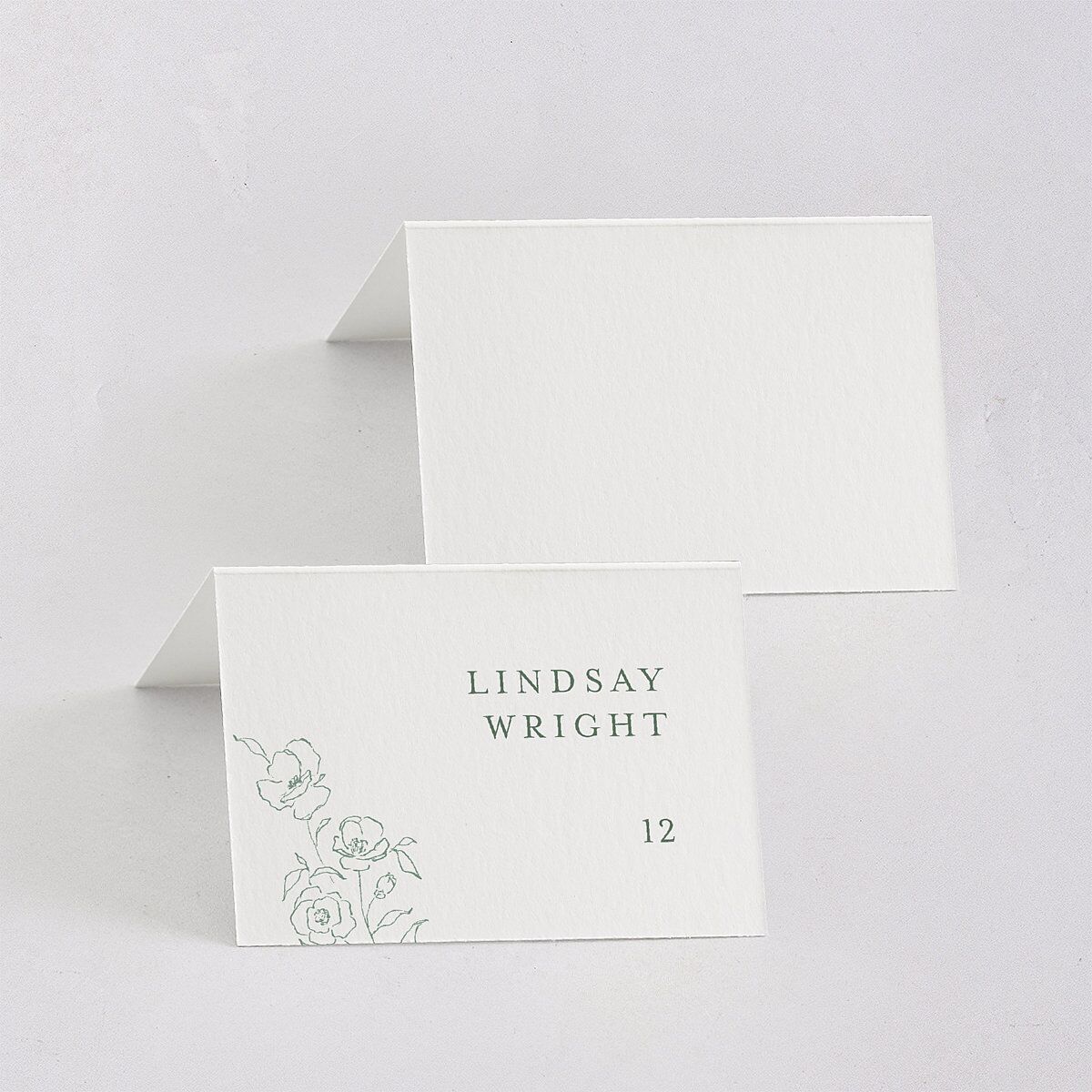 Floral Adornment Place Cards Eucalyptus Signature