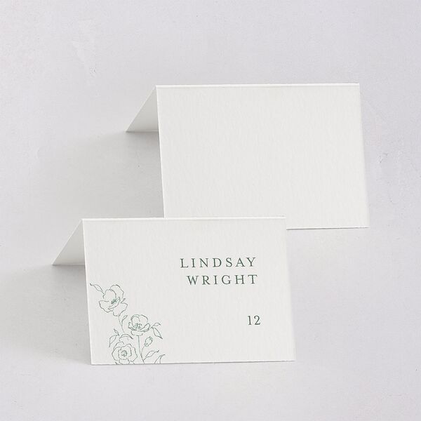 Floral Adornment Place Cards Eucalyptus Signature