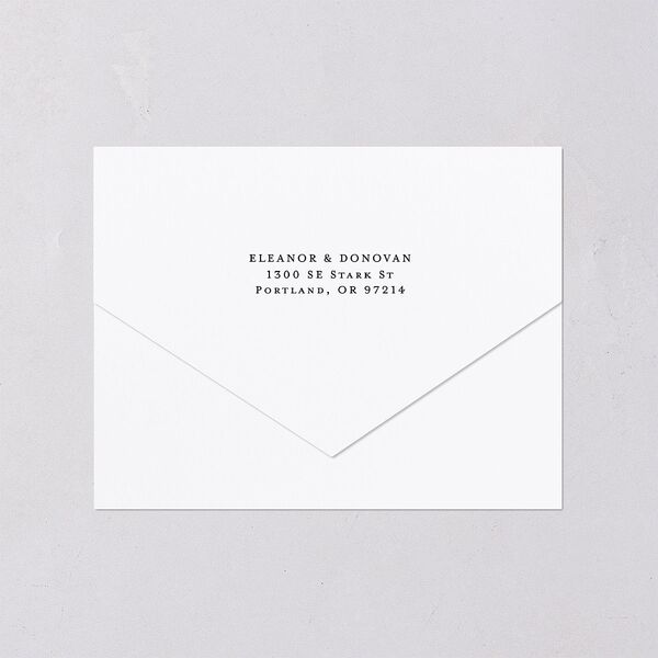 Dark Gothic Roses All-in-One Wedding Invitations Midnight Signature Light Both Recipient and Return Addresses No