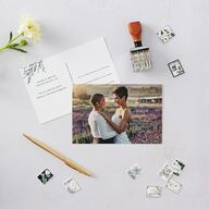 Exquisite Branches Botanical Save The Date Postcards  Deep Lake