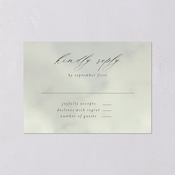 Western Valley Wedding Response Cards Sage Signature Standard