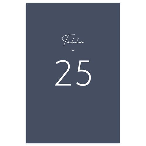 Modern Photograph Table Numbers Moody Blue Signature
