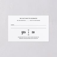 Western Gothic All-in-One Wedding Invitations Licorice Signature Light Both Recipient and Return Addresses No