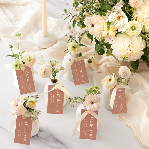 Striking Scene Favor Gift Tags Dusty Rose Signature