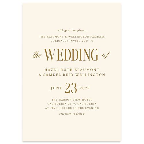 Elegant Wedding Of Wedding Invitations Umber Signature Blank Standard No