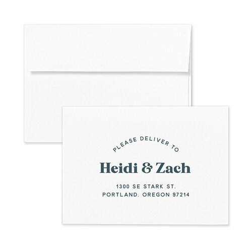 Custom Pet Portrait Response Card Envelopes White Forest Return Address Signature Standard