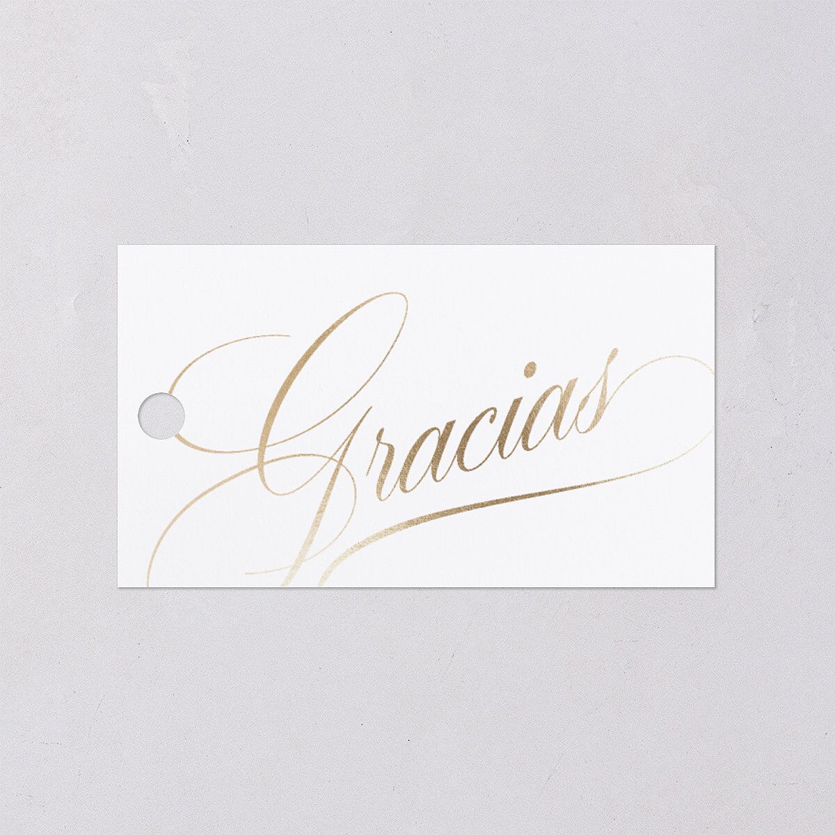 Nuestra Boda Favor Gift Tags Gold Pure White Signature