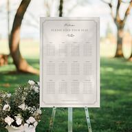 Vintage Botanical Sketch Standard Seating Chart Large Dark Camo Standard Indoor Foam Core L Seating