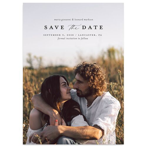 Bohemian Garden Save the Date Cards Charcoal Signature smooth Blank No Standard