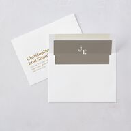 Nostalgic Save the Date Cards Tan Signature smooth Blank No Standard