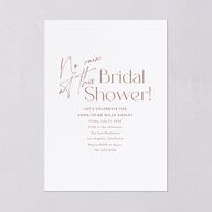 Happy Tears Bridal Shower Invitations Shell Pink Signature Blank Standard
