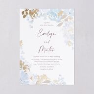 Hydrangea Garden Wedding Invitations Gold Slate Signature Blank No Standard