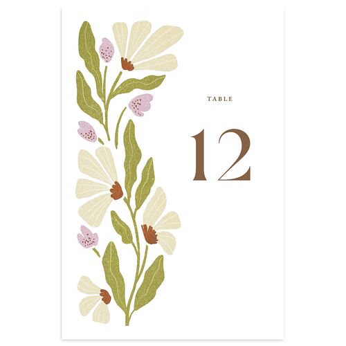Flower Market Table Numbers Sepia Signature