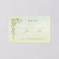 Elegant Italy All-in-One Wedding Invitations Thyme Signature Light Both Recipient and Return Addresses No