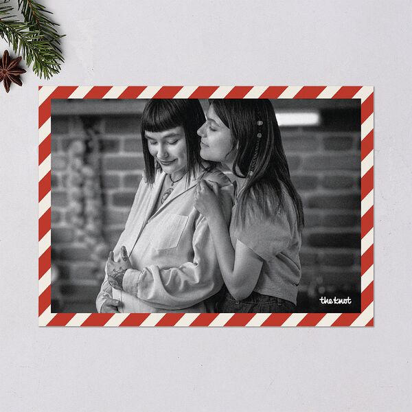 Special Delivery Announcement Christmas Post Holiday Cards True Red Signature Blank Standard