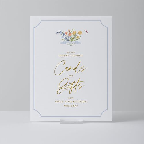 Fairytale Wildflower Crest Standard Favor Tabletop Sign Small Daffodil Standard Outdoor Corrugated S Tabletop Favor