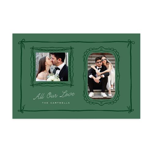 Whimsical Hand Drawn Photo Frames Thank You Postcards Eucalyptus