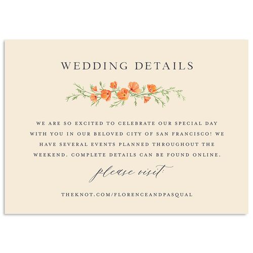 Scenic San Francisco Wedding Enclosure Cards Amethyst Signature Standard