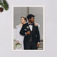 Simply Happy Holiday Cards Ruby Signature Blank Portrait  Standard