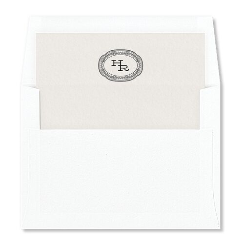 Elegant Western Monogram Envelope Liners Licorice Standard