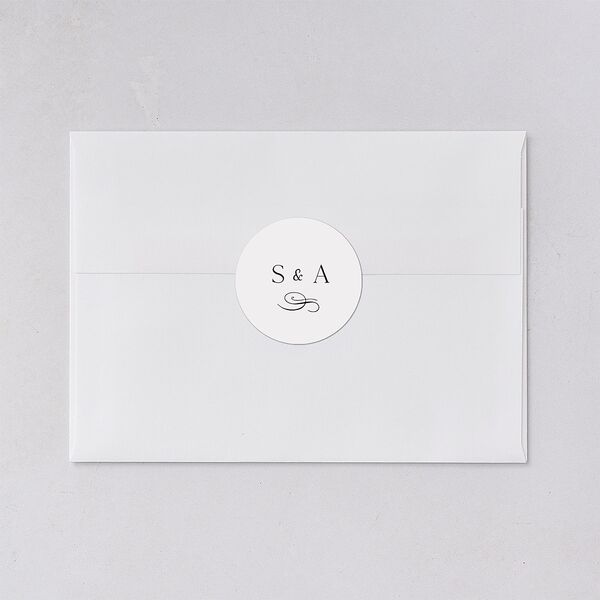 Flourishing Love Wedding Stickers Pure White Circle
