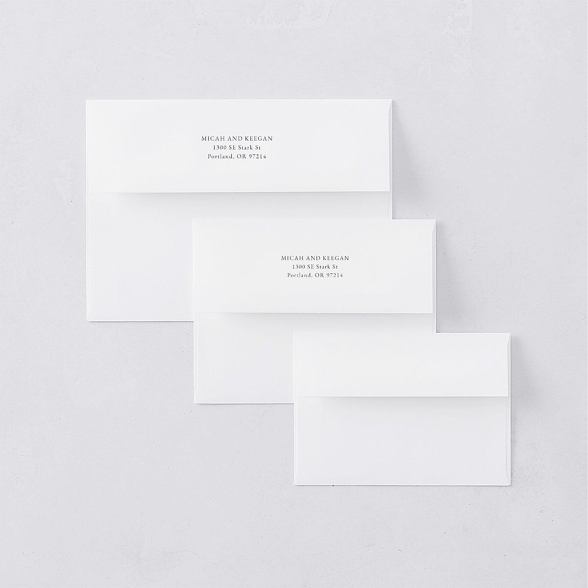 Illustrated Vines Wedding Response Card Standard Envelopes White Charcoal Return Address Signature Standard
