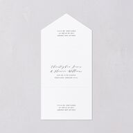 Simply Elegant All-in-One Wedding Invitations Champagne Signature Light Both Recipient and Return Addresses