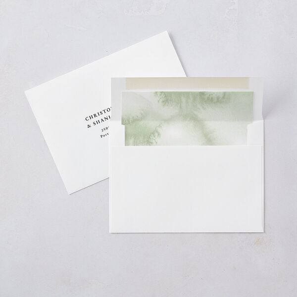Leafy Frame Standard Envelope Liners Hunter Green Standard