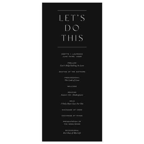 Surround Wedding Programs Charcoal Signature