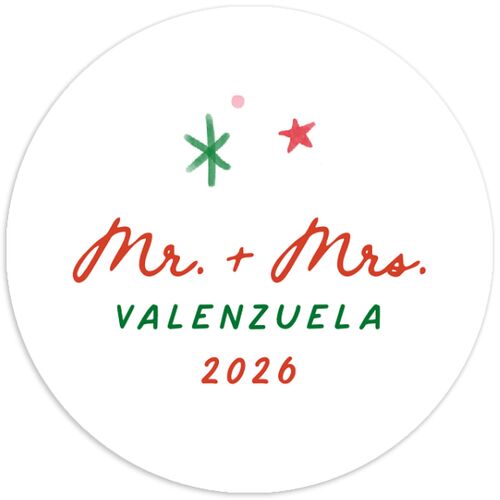 Whimsical Painted Holiday Border Holiday Stickers Scarlet Circle