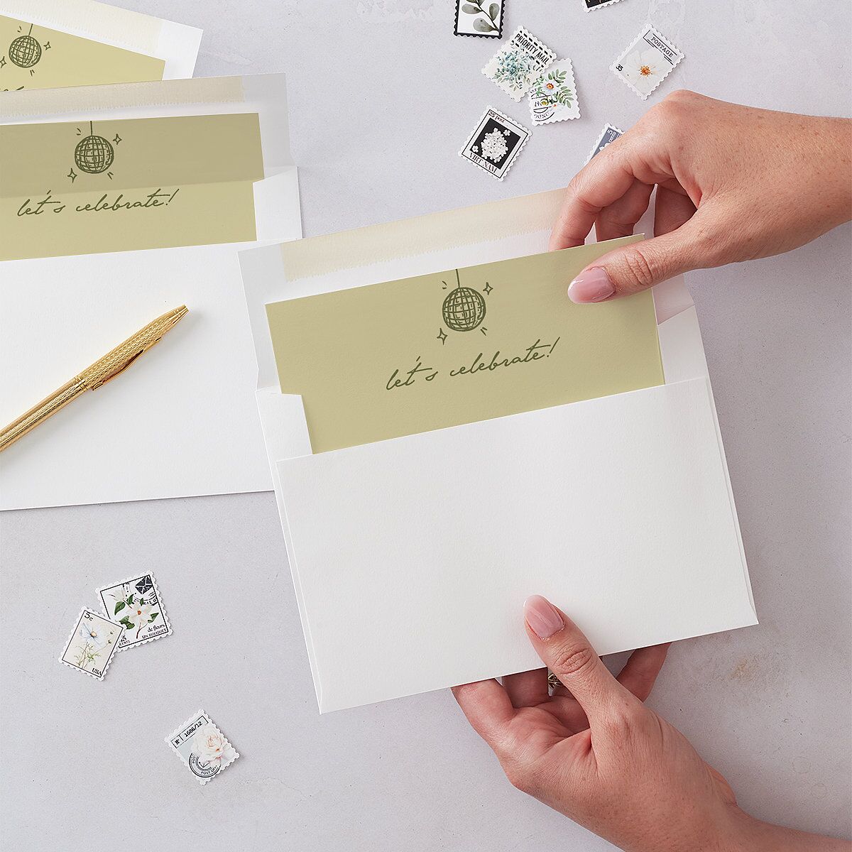 Hand Drawn Cake Envelope Liners Dark Camo Standard