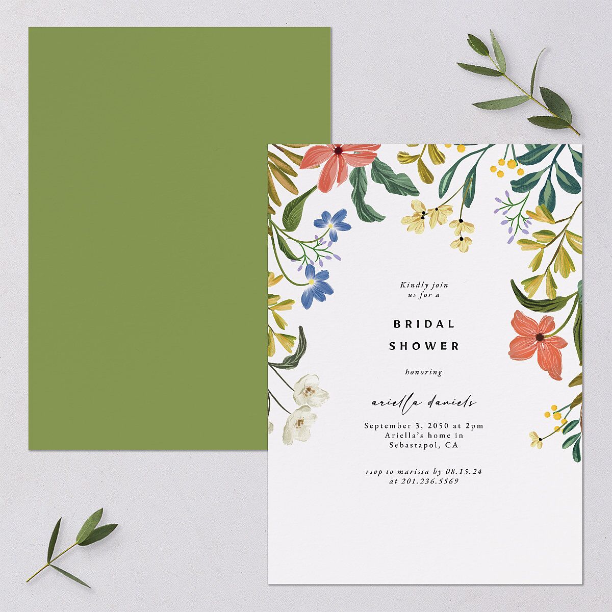 Vintage Garden Bridal Shower Invitations Rose Gold Signature Blank
