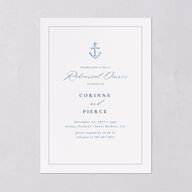 Minimal Icon Rehearsal Dinner Invitations Regency Blue Signature Blank Standard