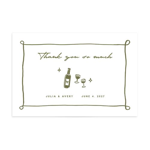 Hand Drawn Cake Thank You Postcards Dark Camo