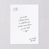 Sunny Day Modern Script Bridal Shower Invitations Pure White Signature Blank Standard