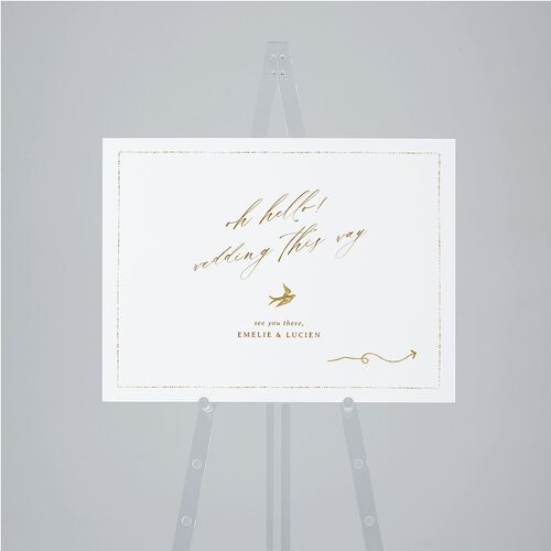 Vintage Toile Standard Direction Sign Medium Saddle Standard Indoor Foam Core M Direction