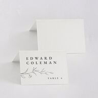Graceful Botanical Place Cards Shadow Gray Signature