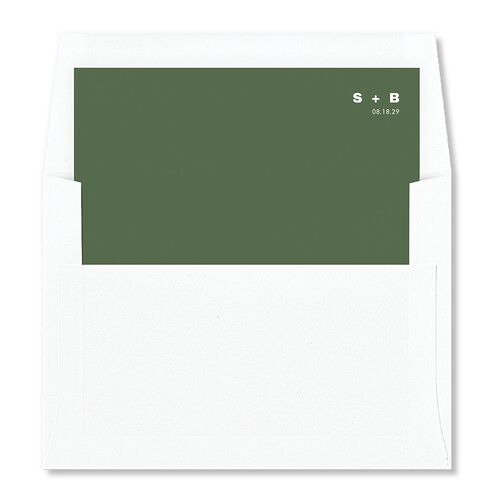 Cinematic Love Story Envelope Liners Hunter Green Standard