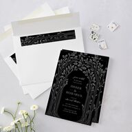 Arboretum Archway Rehearsal Dinner Invitations Licorice Signature Blank