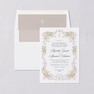 Elegant Floral Regency Envelope Liners Pink Cotton Standard
