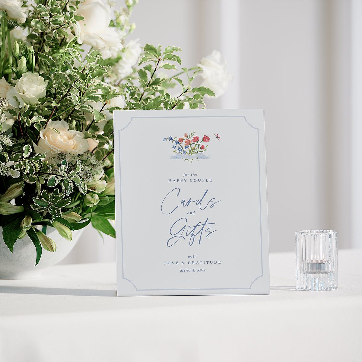 Fairytale Wildflower Crest Bar Bended Tabletop Sign X-small Pure White Standard Plastic XS Tabletop Bar