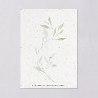 Pressed Leaves Save The Date Cards Thyme Signature smooth Blank No Standard