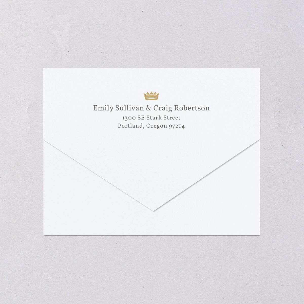 Vintage Regency Monogram Frame All-in-One Wedding Invitations Pure White Signature Light Both Recipient and Return Addresses No