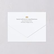 Vintage Regency Monogram Frame All-in-One Wedding Invitations Pure White Signature Light Both Recipient and Return Addresses No