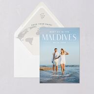 Destination Photo Poster Euro Envelope Liners Dusty Blue Luxe