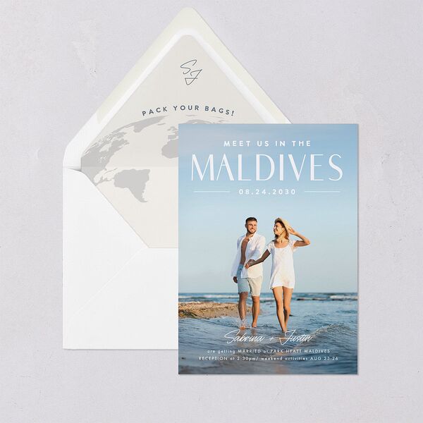 Destination Photo Poster Euro Envelope Liners Dusty Blue Luxe