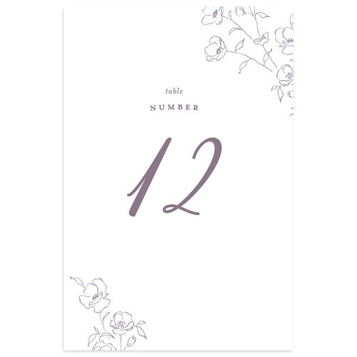 Floral Adornment Table Numbers Purple Haze Signature